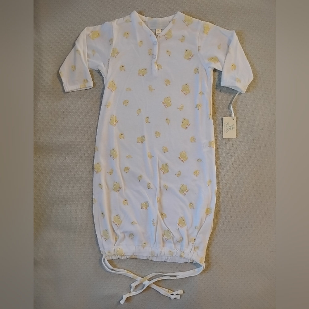 Pixy Lily Baby Bunting Gown Sack Yellow Chicks 3-6 M Luxury Pima Cotton Gift NWT